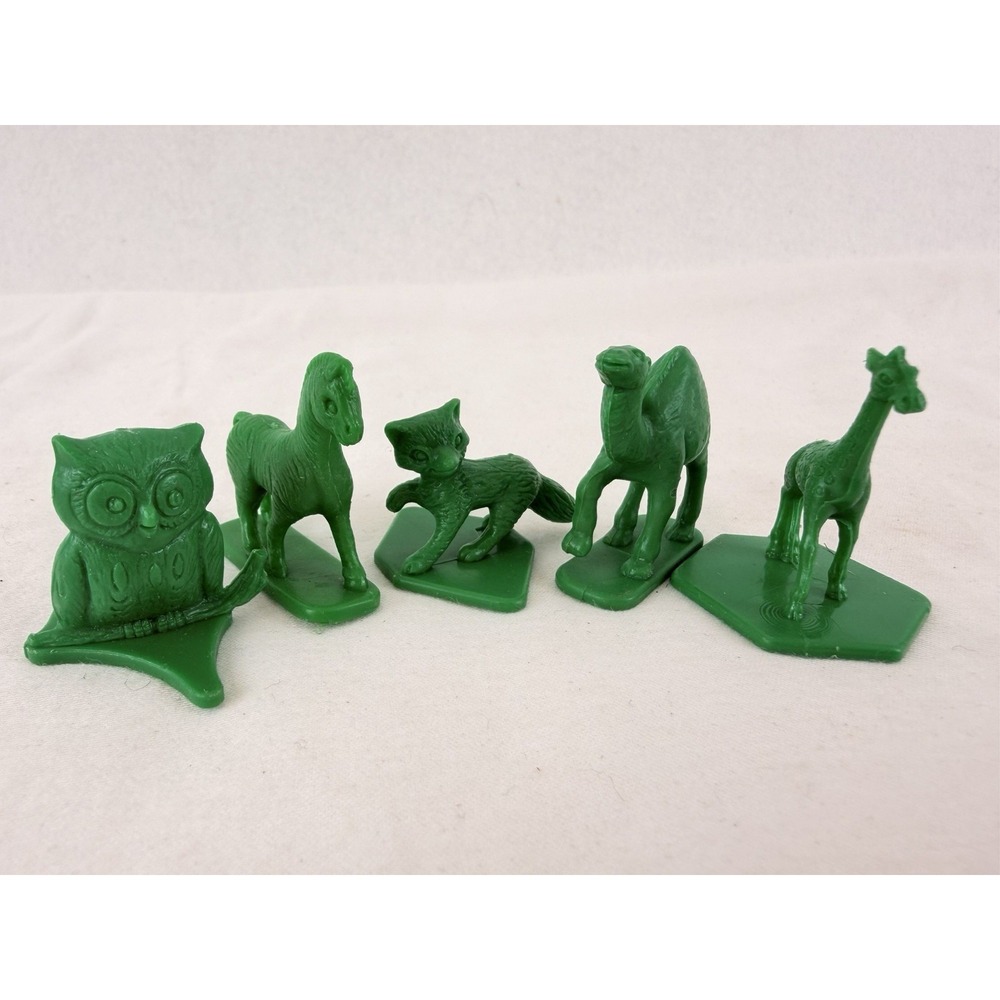 Vintage Tupperware Busy Bloc Animals Lot‎ 5 Owl Camel Fox Giraffe Horse